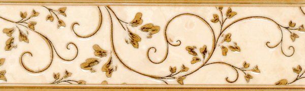 Бордюры Terracotta Бордюр Kamelia Gold, цвет бежевый, поверхность матовая, прямоугольник, 76x250
