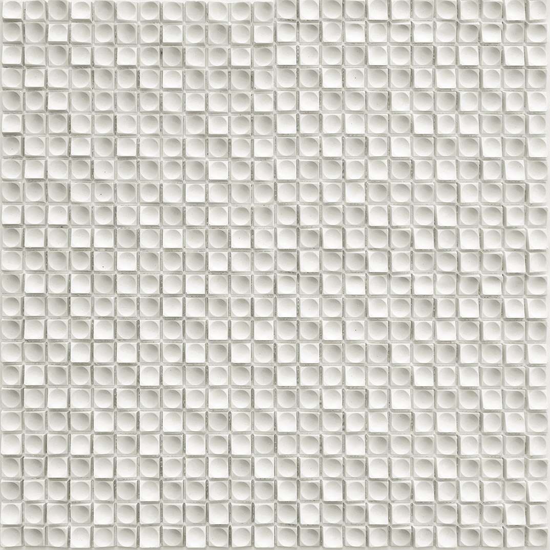 Мозаика Vallelunga Cube White Circle 3900030, цвет белый, поверхность матовая, квадрат, 300x300