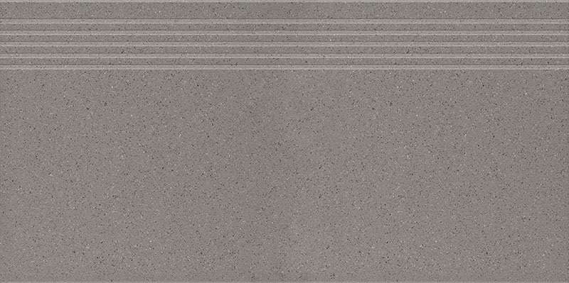 Ступени Paradyz Bazo Grys Stopnica Prosta Nacinana Sol-Pieprz Mat., цвет серый, поверхность матовая, прямоугольник, 298x598