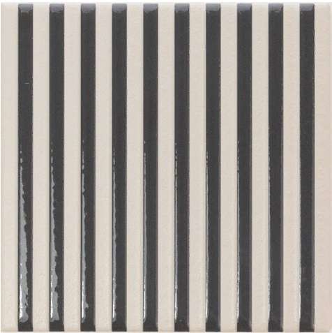 Керамическая плитка Wow Twister Er Dove Stone Graphite 129170, цвет чёрно-белый, поверхность глянцевая матовая, квадрат, 125x125