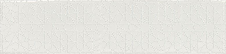 Декоративные элементы Decocer Florencia Decor Super Blanco, цвет белый, поверхность глянцевая, прямоугольник, 75x300