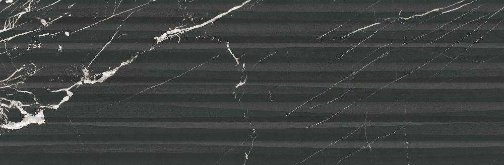 Керамическая плитка Grespania Marmorea Prenaos Marquina, цвет чёрный, поверхность матовая, прямоугольник, 315x1000