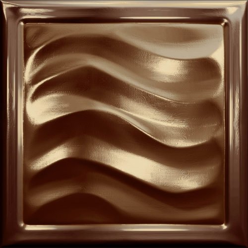 Керамическая плитка Aparici Glass Titanium Vitro, цвет коричневый, поверхность глянцевая, квадрат, 201x201