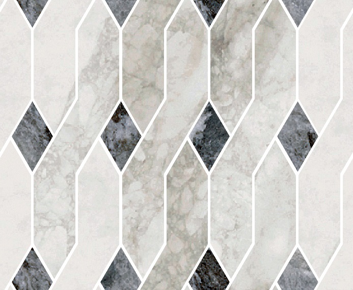 Мозаика Century Contact Mosaico Su Rete White 130170, цвет серый чёрный, поверхность матовая, прямоугольник, 310x340