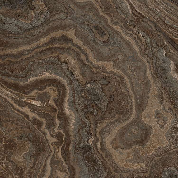 Керамогранит Naxos Rhapsody Brown Wave Lev Rett 117462, цвет коричневый, поверхность полированная, квадрат, 600x600
