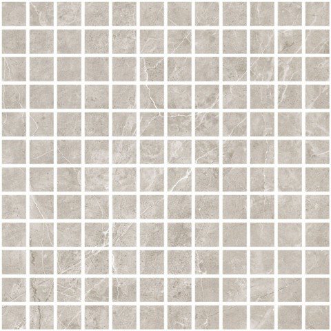 Мозаика Bode Marble Porcelain Nuvola Grigio Mos Pol BMB8557M4, цвет серый, поверхность полированная, квадрат, 300x300