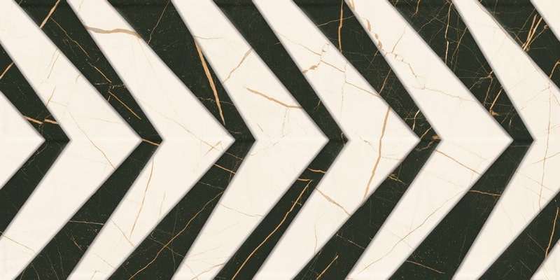 Керамическая плитка Paradyz Fancy White Sciana Struktura, цвет чёрно-белый, поверхность глянцевая, прямоугольник, 300x600