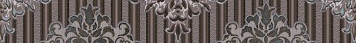 Бордюры Керлайф Victoria Damasco Grafite, цвет серый, поверхность матовая, прямоугольник, 62x505