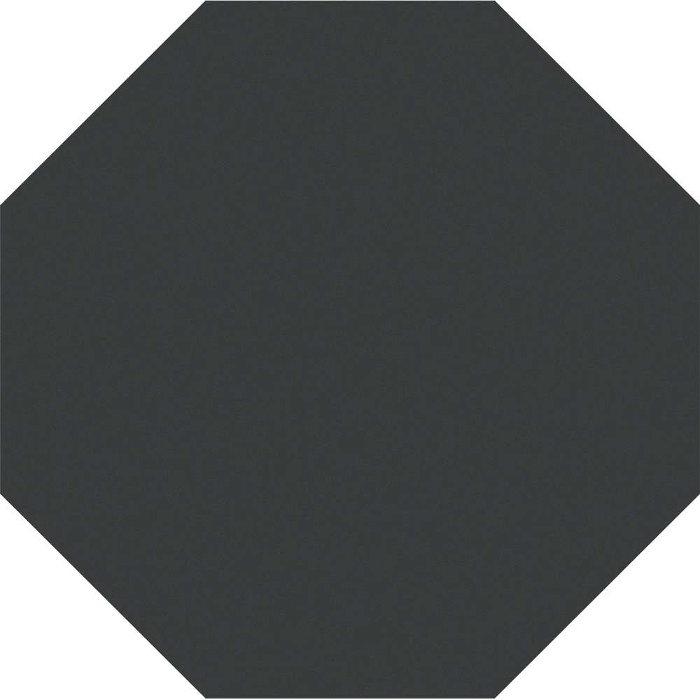 Керамогранит Kerama Marazzi Агуста черный натуральный SG244900N, цвет чёрный, поверхность натуральная, восьмиугольник, 240x240