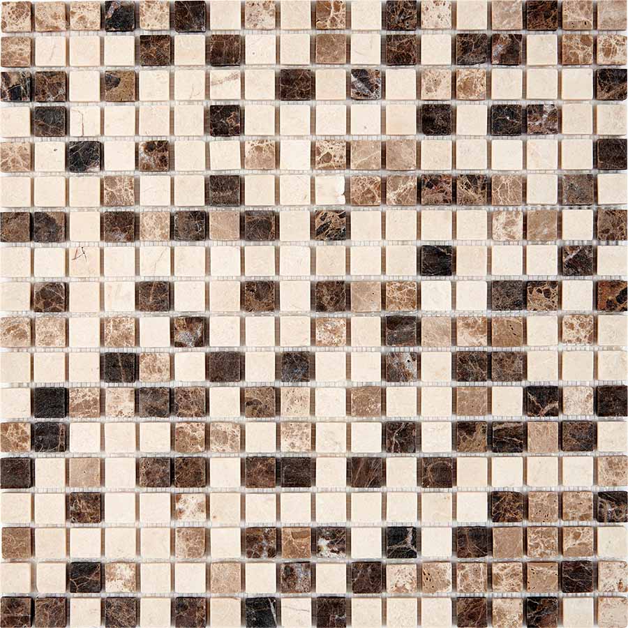 Мозаика Pixel Mosaic PIX271 Мрамор (15x15 мм), цвет бежевый, поверхность матовая, квадрат, 305x305