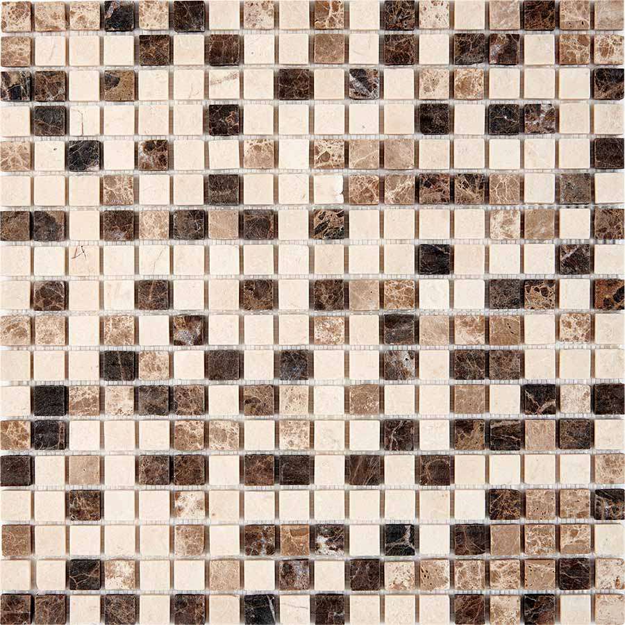 Мозаика Pixel Mosaic PIX271 Мрамор (15x15 мм), цвет бежевый, поверхность матовая, квадрат, 305x305