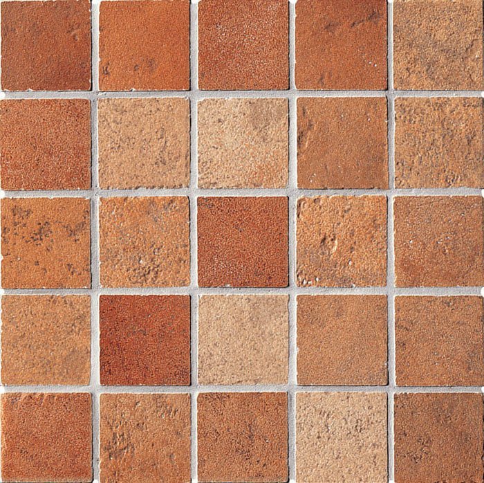 Мозаика ABK Petraia Mos.Quadretti Ocr/Cot/Ros A8525UM, цвет терракотовый, поверхность матовая, квадрат, 333x333