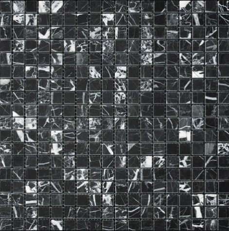 Мозаика Natural Mosaic Adriatica (1,5X1,5) 7M081-15P, цвет чёрно-белый, поверхность полированная, квадрат, 305x305