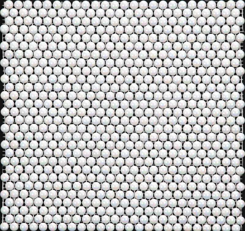 Мозаика Natural Mosaic Flex WH-001 (HY-01) (Стекло), цвет белый, поверхность глянцевая, прямоугольник, 315x325
