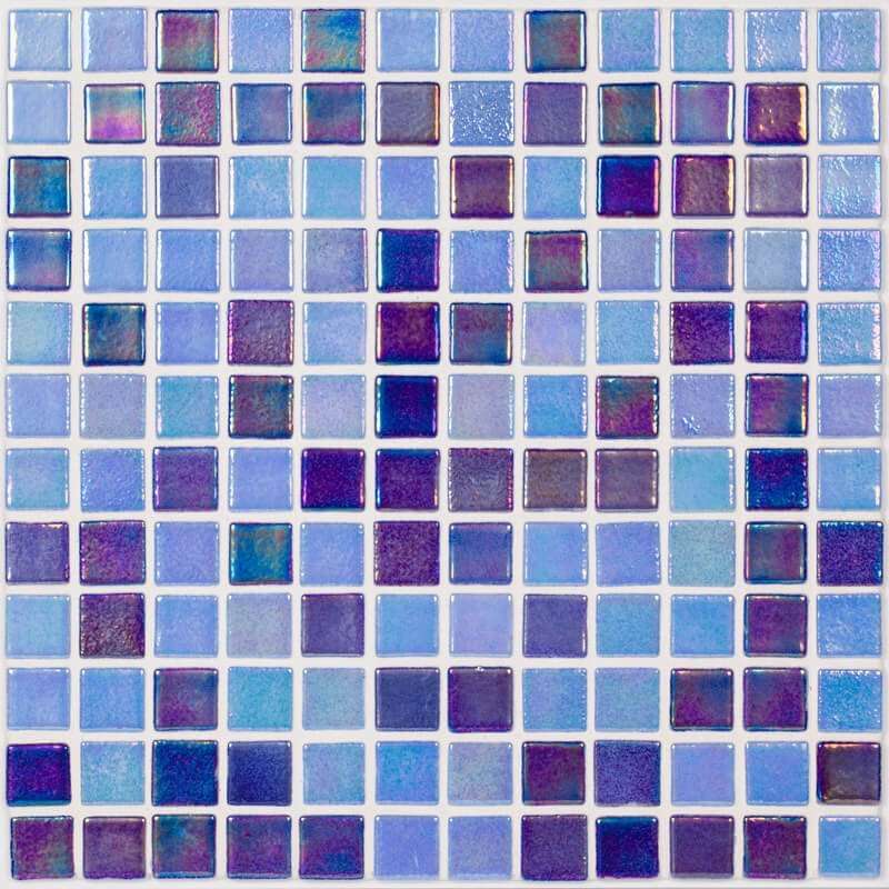Мозаика Vidrepur Shell Mix Deep Blue 552/555, цвет разноцветный, поверхность глянцевая, квадрат, 317x317