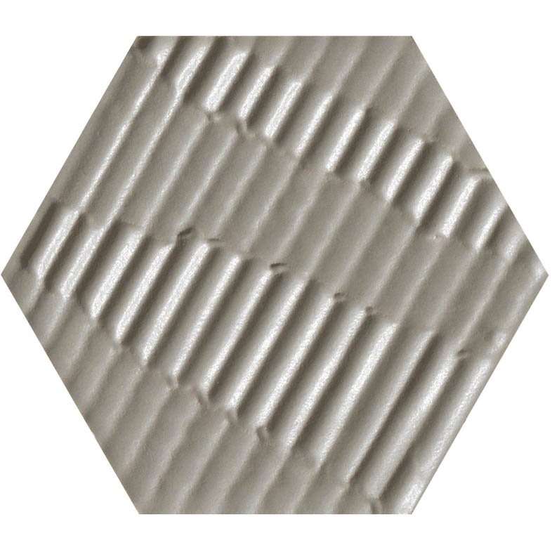 Керамогранит Settecento Matiere Hexa-Stile Carton Corda, цвет серый, поверхность матовая, шестиугольник, 126x110