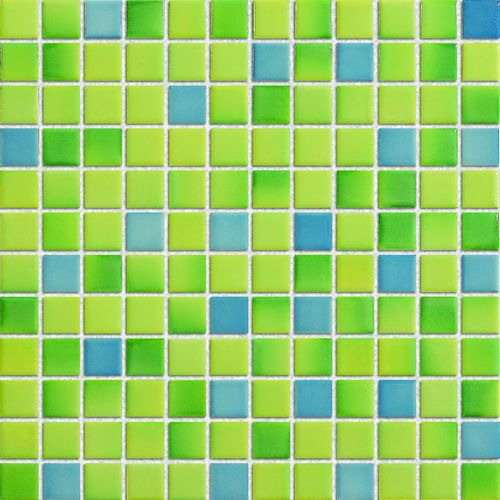 Мозаика NS Mosaic PP2323-11, цвет зелёный, поверхность матовая, квадрат, 300x300