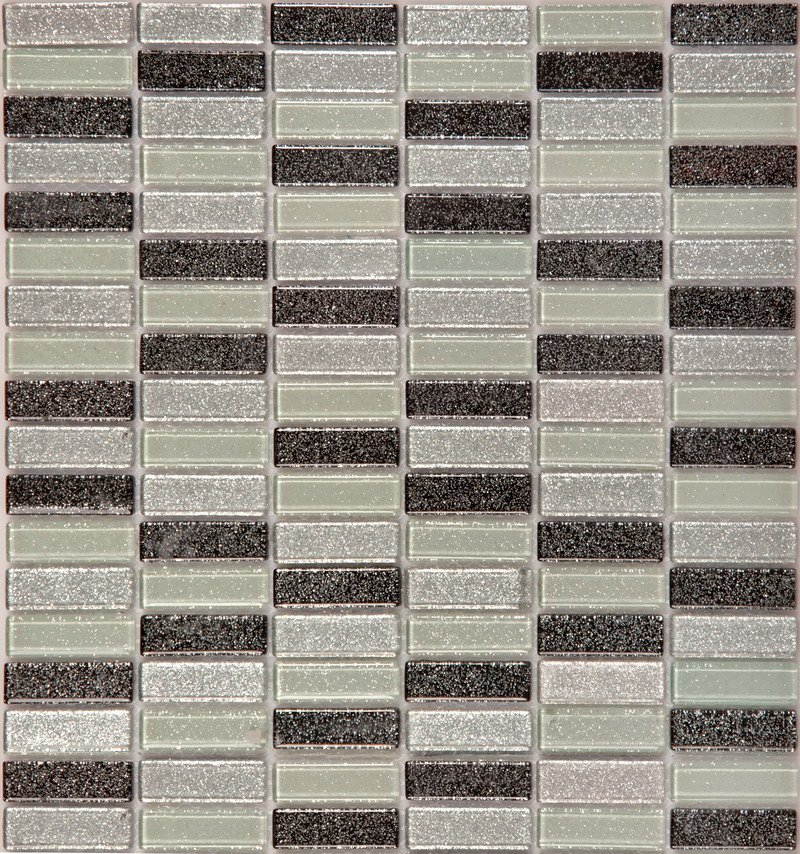 Мозаика NS Mosaic J-419, цвет металлик, поверхность глянцевая, прямоугольник, 298x300