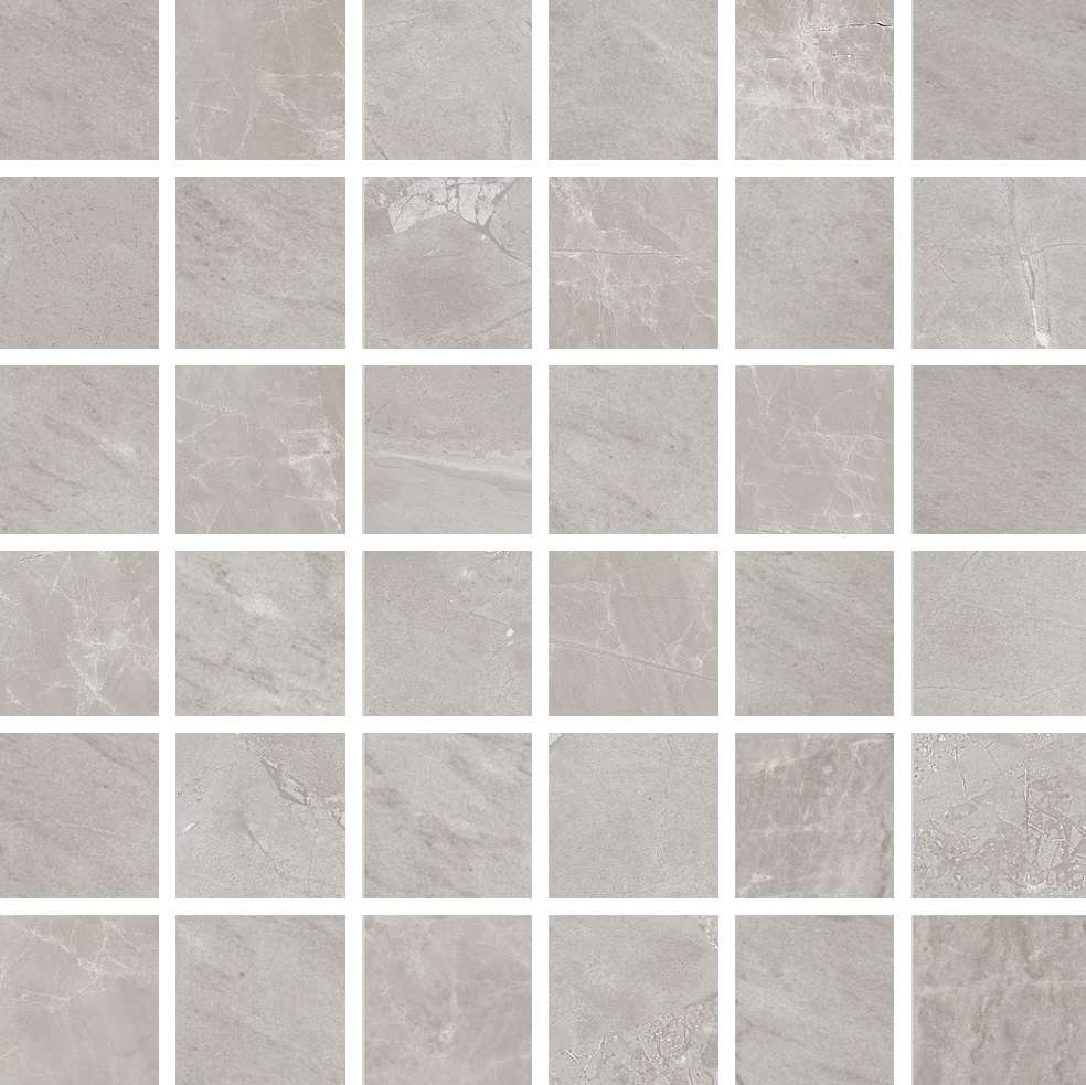 Мозаика Edimax Velvet Mosaico Grey 5x5 ret., цвет серый, поверхность матовая, квадрат, 300x300