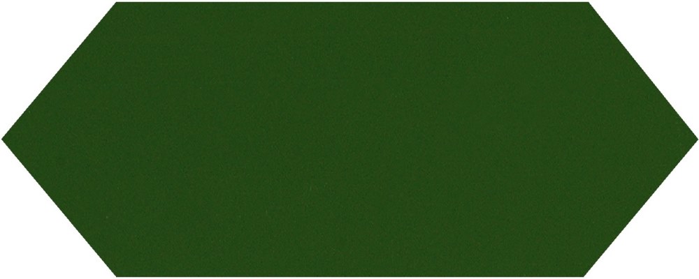 Керамическая плитка Monopole Cupidon Dark Green Brillo Liso, цвет зелёный тёмный, поверхность глянцевая, шестиугольник, 100x300