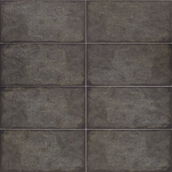 Керамическая плитка Mainzu Rivoli Black, цвет чёрный тёмный, поверхность матовая, прямоугольник, 150x300