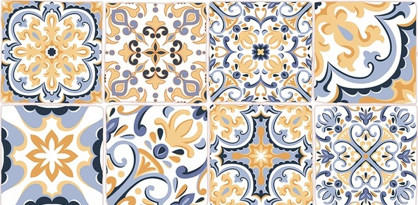 Декоративные элементы Нефрит керамика Лорена 00-00-5-08-30-61-1484, цвет разноцветный, поверхность глянцевая, прямоугольник, 200x400