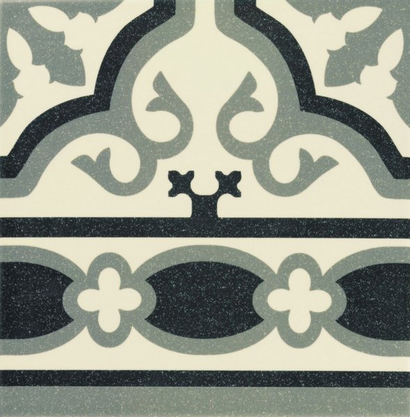 Керамическая плитка Mainzu Cenefa Florentine White, цвет серый, поверхность матовая, квадрат, 200x200