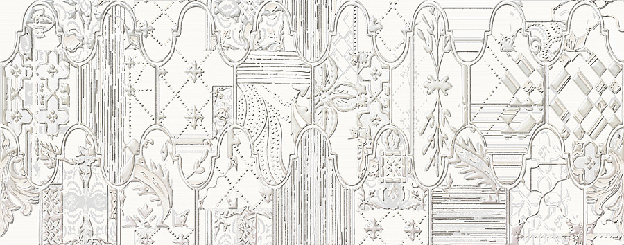 Декоративные элементы Azori Amati Decor Palazzo, цвет белый, поверхность глянцевая, прямоугольник, 201x505