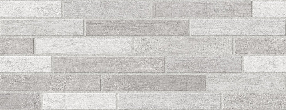 Керамическая плитка Azulev Progress Structure Slimrect Perla, цвет серый, поверхность матовая, под кирпич, 242x642