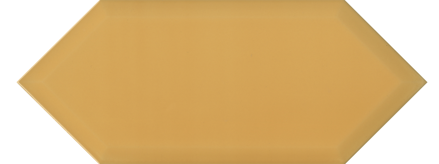 Керамическая плитка Kerama Marazzi Алмаш грань желтый глянцевый 35019, цвет жёлтый, поверхность глянцевая, шестиугольник, 140x340
