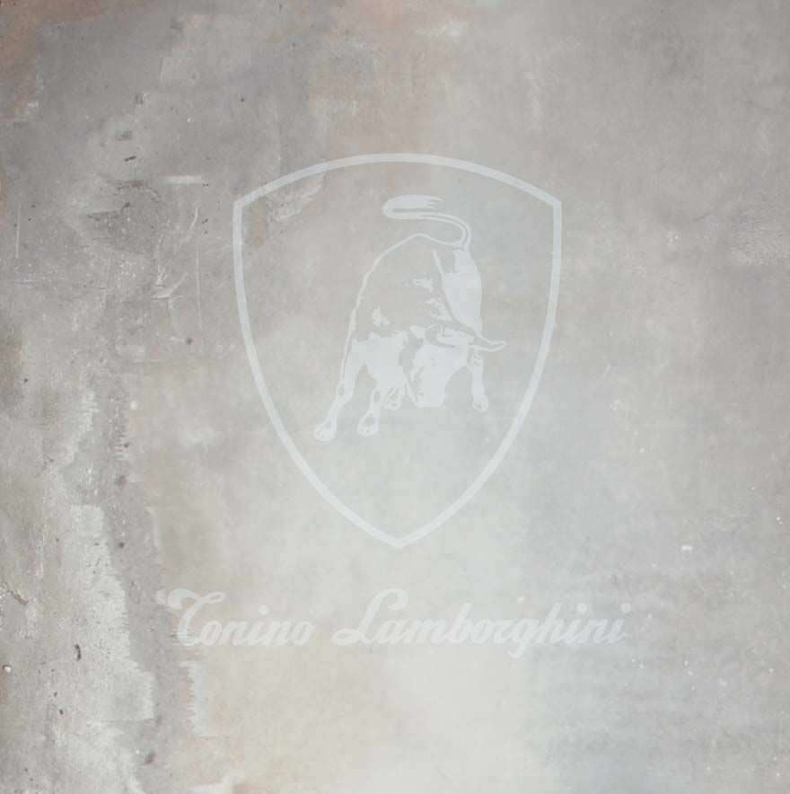 Декоративные элементы Tonino Lamborghini Sakhir Logo Laser Ramina, цвет серый, поверхность лаппатированная, квадрат, 600x600