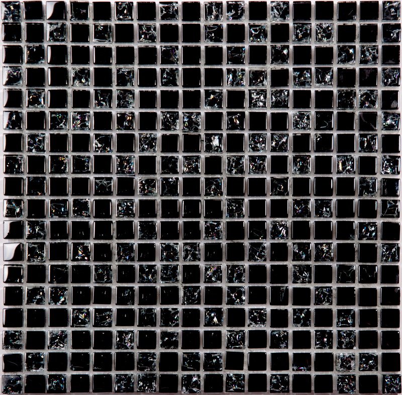 Мозаика NS Mosaic No-193, цвет чёрный, поверхность глянцевая, квадрат, 305x305