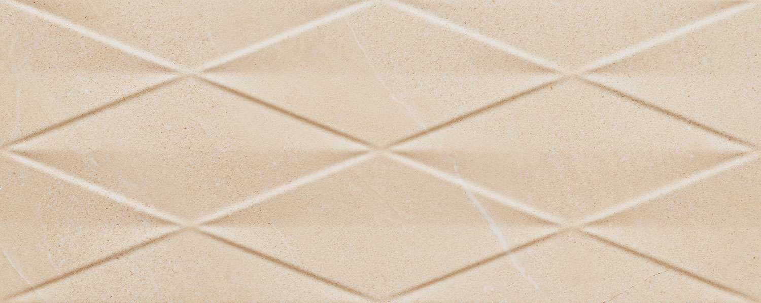 Керамическая плитка Tubadzin Samoa Beige Str, цвет бежевый, поверхность глянцевая, прямоугольник, 298x748