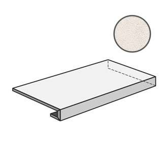 Ступени Sant Agostino GR.A.90 DX Set Concrete White CSAGDSCW90, цвет белый, поверхность матовая, прямоугольник с капиносом, 330x900