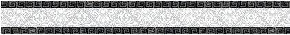 Бордюры Gaya Fores Statuario Moldura Vesta Perla, цвет чёрно-белый, поверхность глянцевая, прямоугольник, 40x340