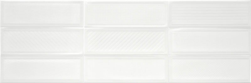 Керамическая плитка STN Ceramica Jazz Blanco RT, цвет белый, поверхность глянцевая, прямоугольник, 333x1000