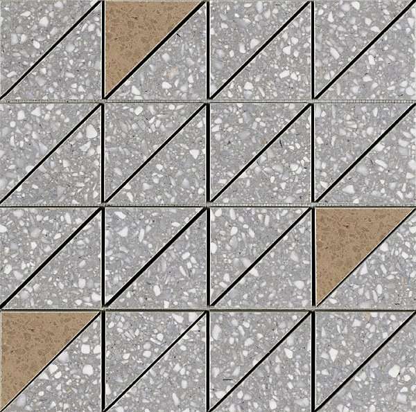 Мозаика Marazzi Italy Pinch Dark Grey Lux M0LG, цвет серый коричневый тёмный, поверхность матовая, квадрат, 290x290