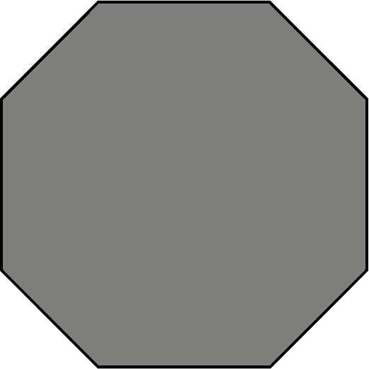 Керамогранит Ce.Si Art Deco Nickel Ottagono, цвет серый, поверхность матовая, восьмиугольник, 100x100