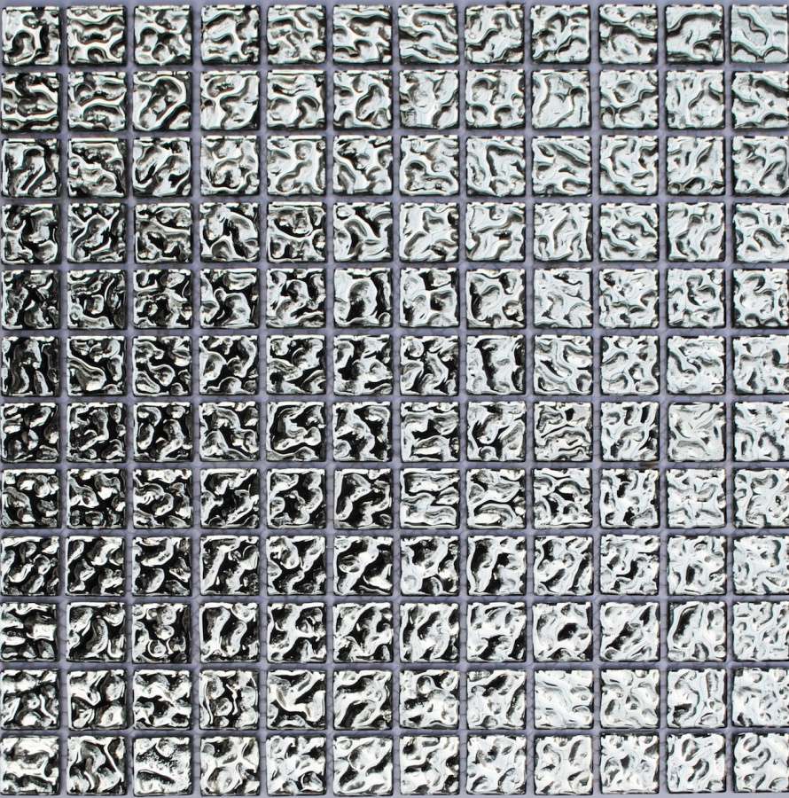 Мозаика Pixel Mosaic PIX713 Стекло (23x23 мм), цвет серый, поверхность глянцевая, квадрат, 300x300