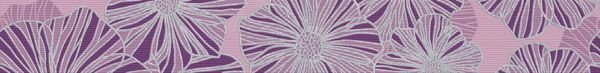 Бордюры Керлайф Splendida Malva Bodrer, цвет фиолетовый, поверхность глянцевая, прямоугольник, 62x505