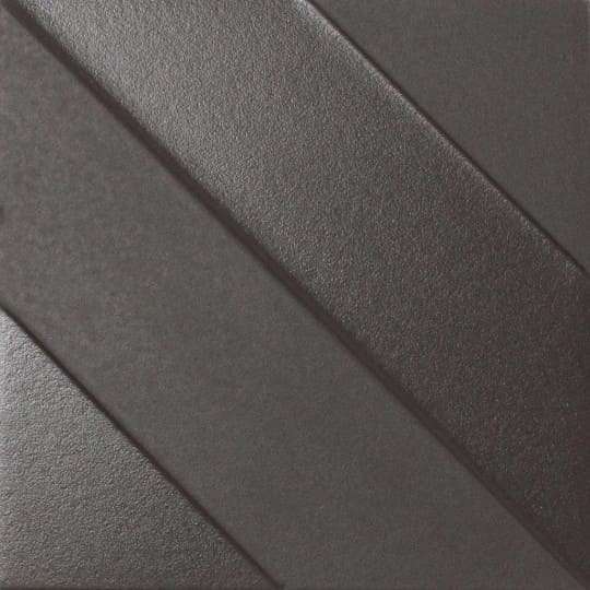 Керамическая плитка Dune Shapes 4 Transverse 4 Luce 187628, цвет чёрный тёмный, поверхность сатинированная, квадрат, 147x147