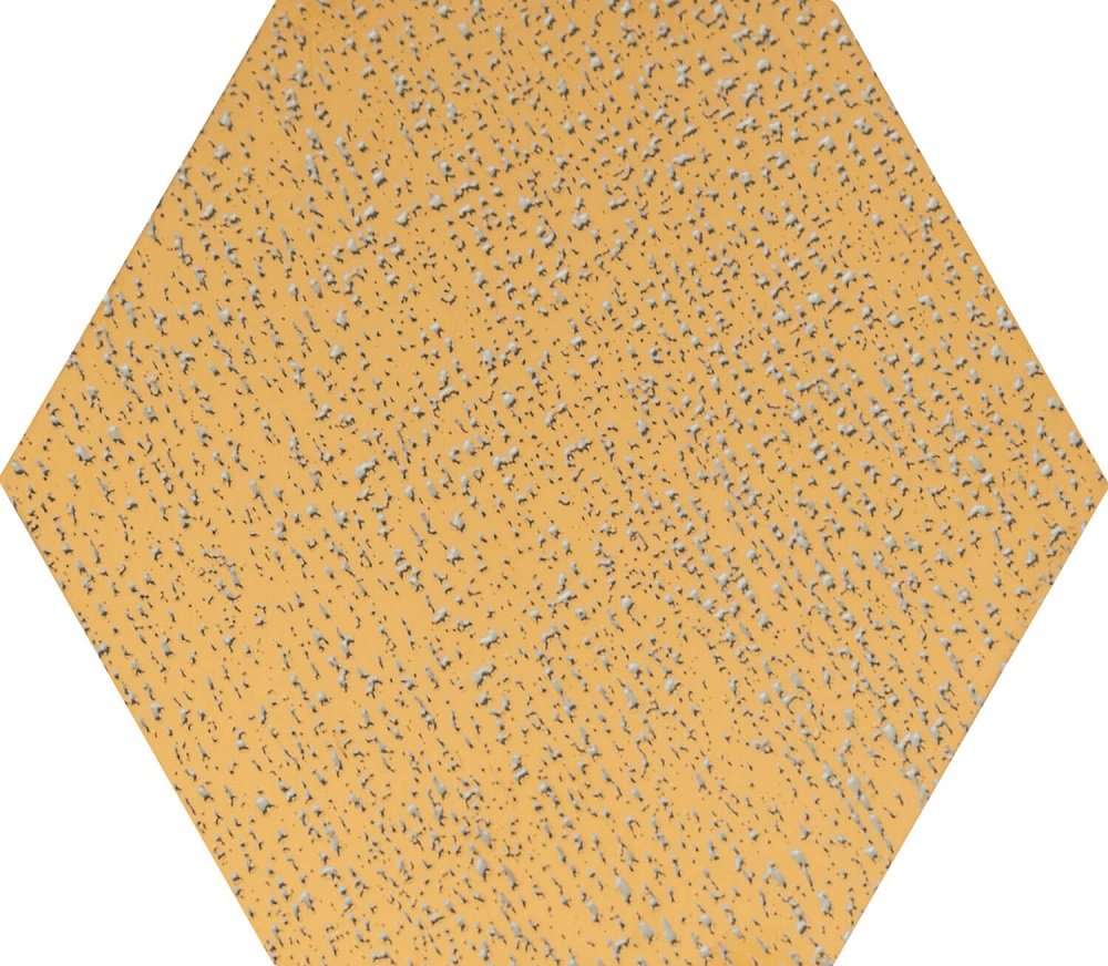 Декоративные элементы Tubadzin Grigia Hex, цвет жёлтый, поверхность глянцевая, прямоугольник, 110x125