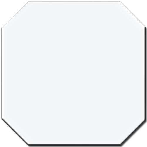 Керамогранит Ce.Si Ottagono Bianco, цвет белый, поверхность матовая, квадрат, 200x200