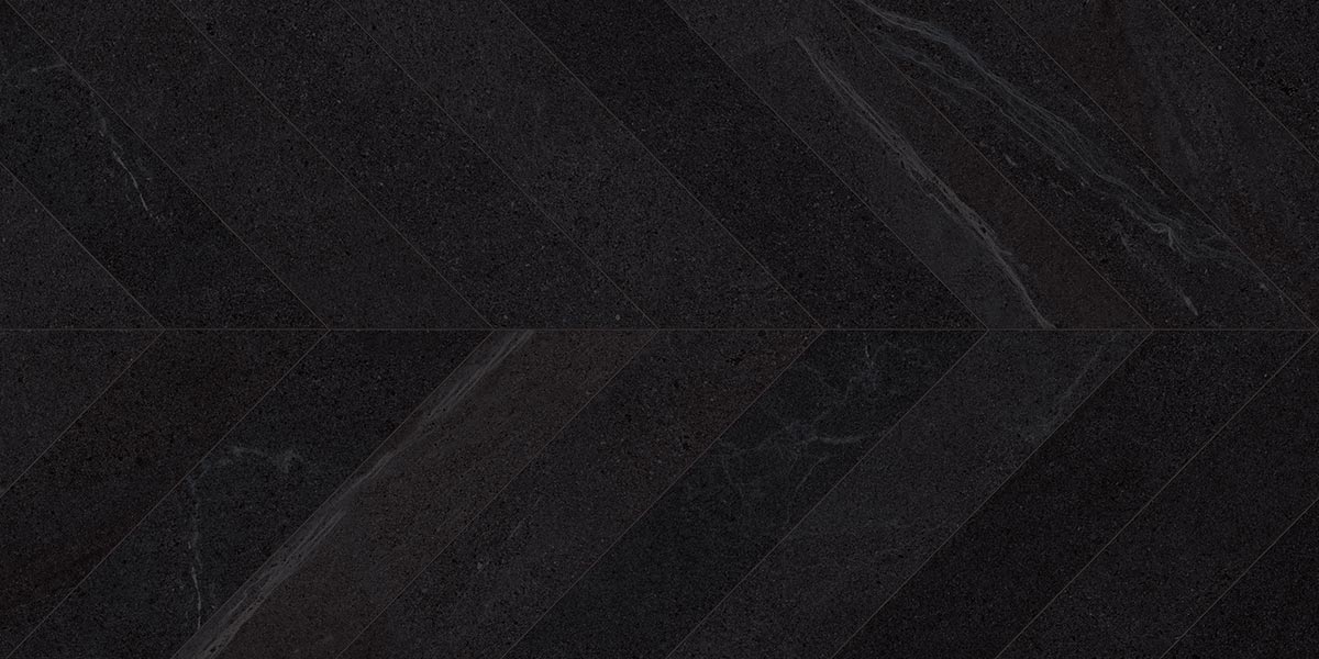 Керамогранит Vives Seine Risle-R Basalto, цвет чёрный, поверхность матовая, прямоугольник, 600x1200