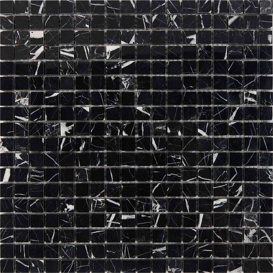 Мозаика Pixel Mosaic PIX250 Мрамор (15x15 мм), цвет серый, поверхность глянцевая, квадрат, 305x305