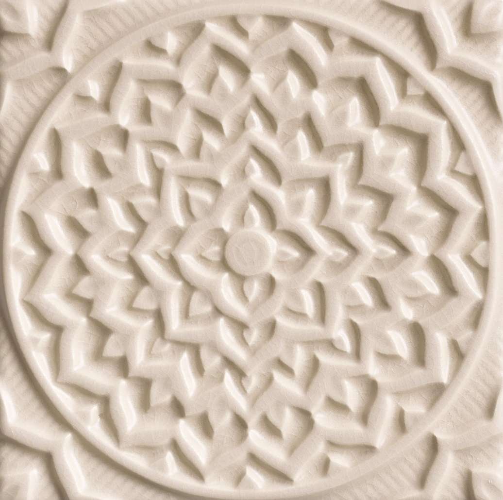 Керамическая плитка Adex Earth Relieve Mandala Cosmos Fawn ADEH4005, цвет бежевый, поверхность структурированная, квадрат, 150x150