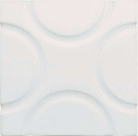 Декоративные элементы Adex ADNE4128 Relieve Geo Blanco Z, цвет белый, поверхность глянцевая, квадрат, 150x150