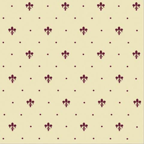 Керамическая плитка Petracers Giglio Bordeaux su Crema, цвет жёлтый, поверхность матовая, квадрат, 200x200