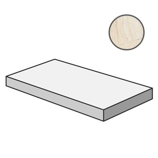 Ступени Italon Room White Stone Scalino Angolare SX 620070001223, цвет бежевый, поверхность патинированная, прямоугольник с капиносом, 330x600