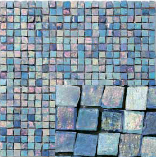Мозаика Ker-av Mosaico Vero Perla Blu (1X1) KER-MV204, цвет голубой, поверхность глянцевая, квадрат, 300x300